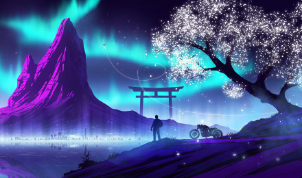 Wallpaper Synthwave, Digital Art, Painting, Atmosphere, World, Background Free Image