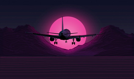 Plane Synthwave Wallpaper 5k Ultra HD