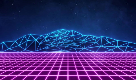 Synthwave Retro Grid Live Wallpaper