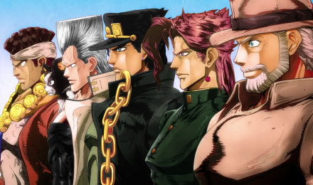 Download wallpaper 2560x1440 anime boys, jojo's bizarre adventure, anime, dual wide 16:9 2560x1440 HD background, 3886