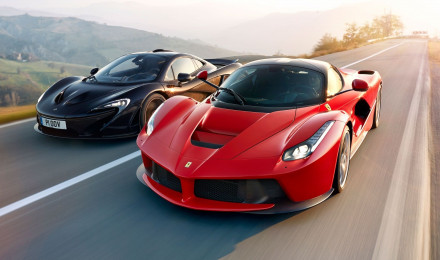 Amazing Side By Side Ferrari LaFerrari And McLaren P1 High Quality Wallpaper