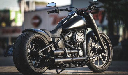 Dark Dude Customized Thunderbike Harley Davidson Fat Boy By Ben Ott