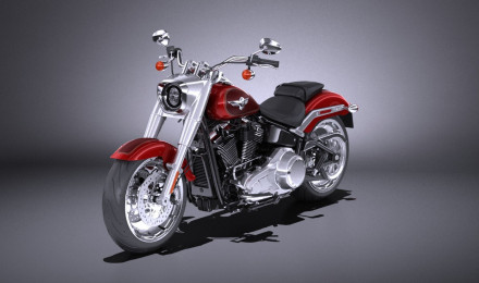 Harley Davidson Fat Boy 3D Model