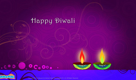 Diwali Lamps II Wallpaper for Kids