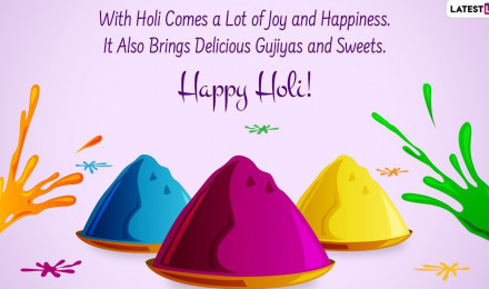 Happy Holi 2022 Wishes & HD Image: Send WhatsApp Stickers, Festive Quotes, Colourful Wallpaper, Sayings and SMS To Family and Friends on Rangwali Holi