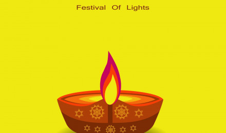 Happy Diwali. Festival of lights poster design wallpaper. The background with flower elements and mandala vectors