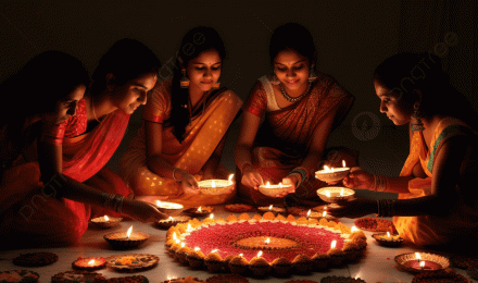 The Best Wallpaper Of Gujrati Sankranti Lighting Diwali Candles For Her Friends And Family Background, Diwali Celebration Picture Background Image And Wallpaper for Free Download