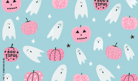 Chic and Preppy Halloween Wallpaper Inspirations : Spooky Pink Pumpkins Wallpaper for Desktop I Take You. Wedding Readings. Wedding Ideas