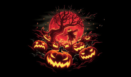 Halloween pumpkins Wallpaper 4K, Haunted, Scarecrow, 5K