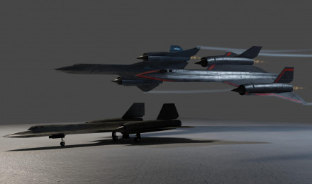 Lockheed SR 71 Blackbird Military Jet 3D Model