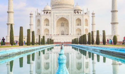 Taj Mahal Picture [Scenic Travel Photo]. Download Free Image