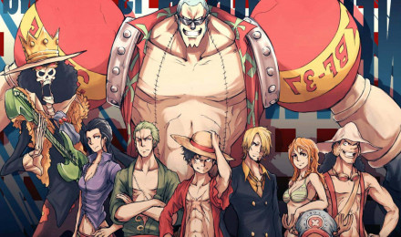 Download Legendary One Piece Characters in Action Wallpaper