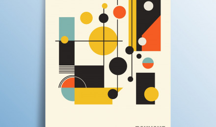 Bauhaus minimal design for flyers, posters, brochure covers, background, wallpaper, typography, or other printing products. Vector illustration