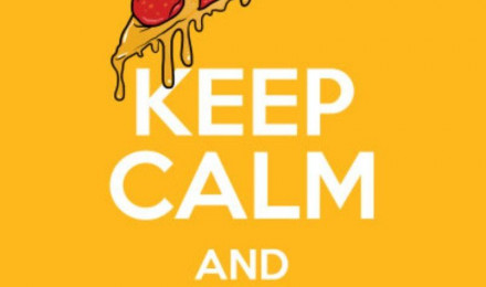 Keep Calm And Eat Pizza Wallpaper