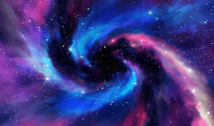 Spiral galaxy Wallpaper 4K, Milky Way, Stars, Deep space