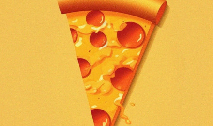 Slice of Pizza Yellow Wallpaper Wallpaper for iPhone 4k