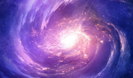 Spiral Wallpaper 4K, Nebula, Galaxy, Purple