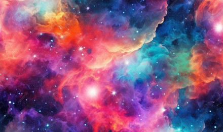 Premium Photo. A colorful galaxy wallpaper with a purple and orange background