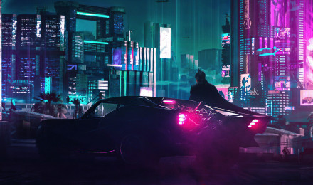 Batman in Cyberpunk 2077 Wallpaper 4k Ultra HD