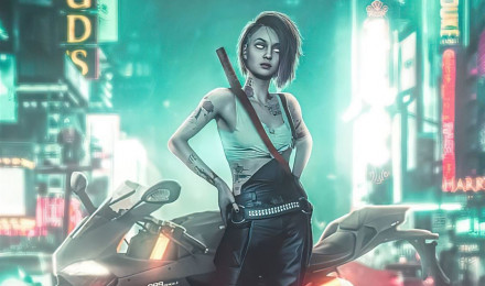 cyberpunk 2077 night city girl 5k iPhone 11 Wallpaper Free Download