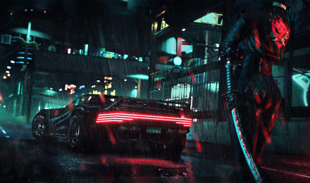 Cyberpunk 2077 Samurai Car Live Wallpaper