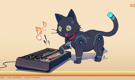 Aurahack Hi Fi Rush 808 (hi Fi Rush) Mecha Neko Wallpaper