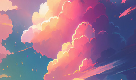 Aesthetic Rainbow & Clouds Wallpaper Rainbow Wallpaper