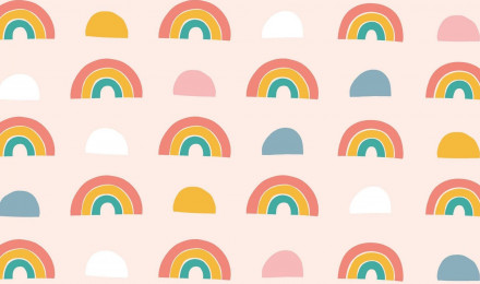 Rainbow patterned desktop, tablet and phone wallpaper