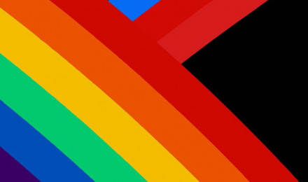 Download Rainbow Dark Hues Ios 16 Wallpaper