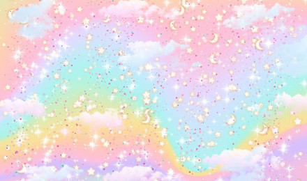 Pastel rainbow cute aesthetic desktop background wallpaper