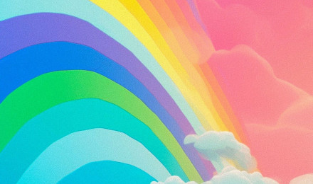 Rainbow in the Clouds Trippy Wallpaper Free Wallpaper