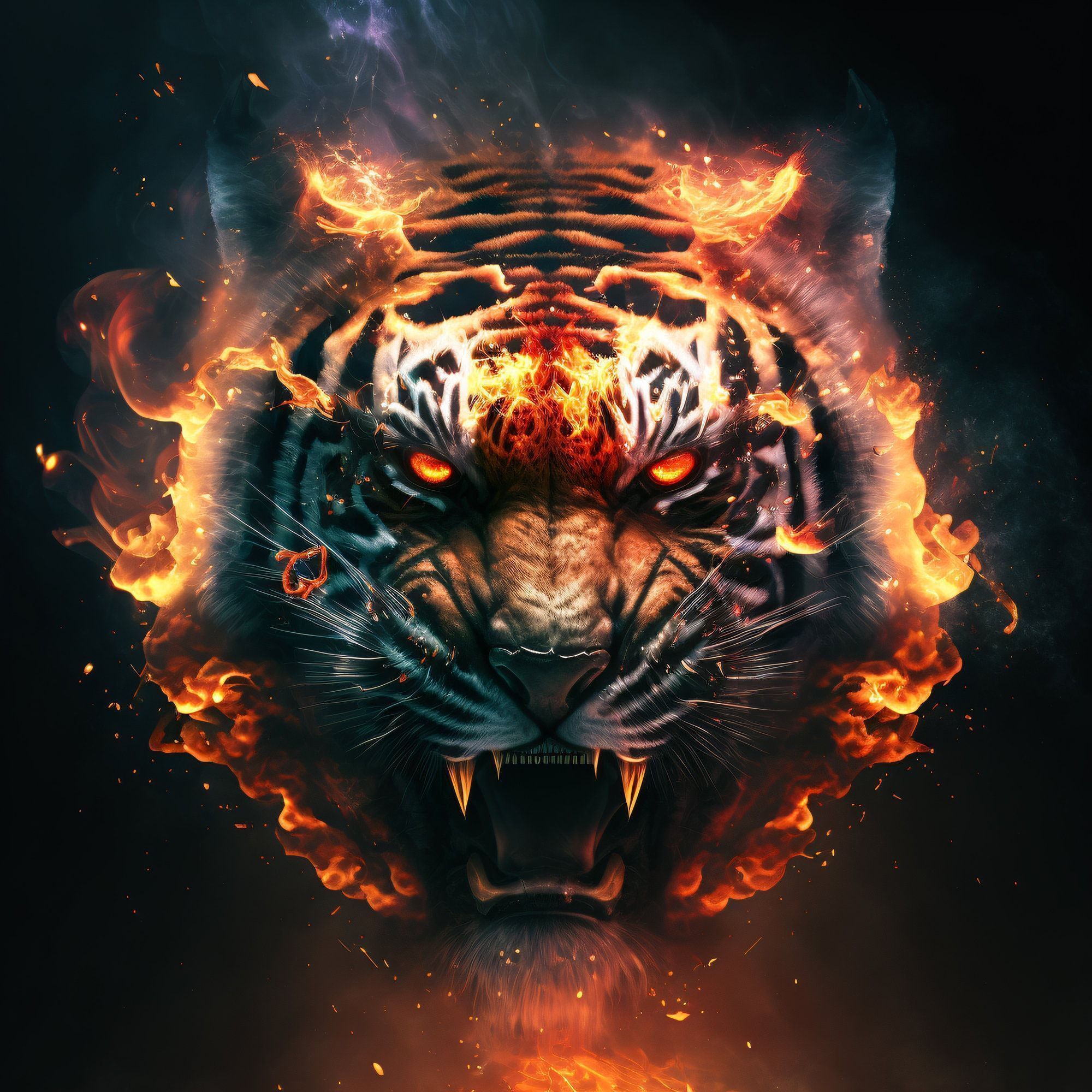 Epic Cinematic Portrait of Sleekly Chiseled Tiger Instant - 