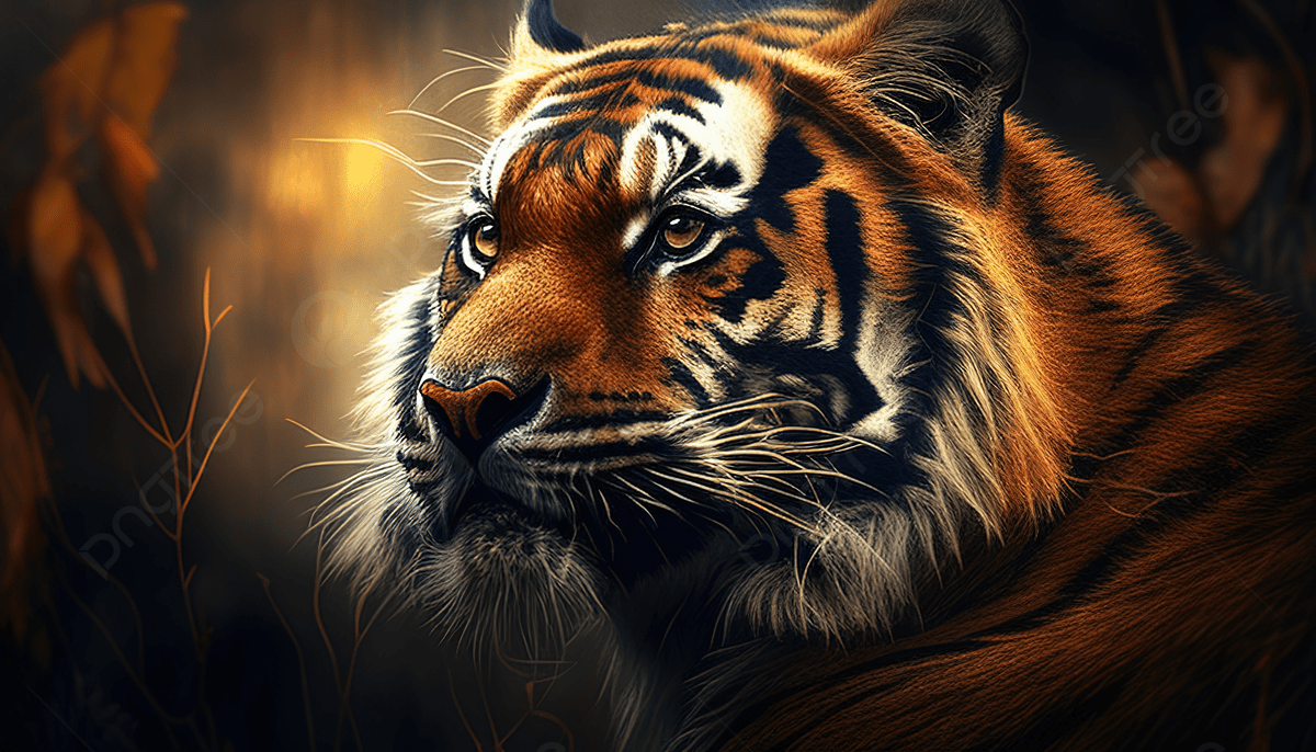 Wallpaper Of An Artwork That Features A Tiger Background, Tiger Picture Background Image And Wallpaper for Free Download - 