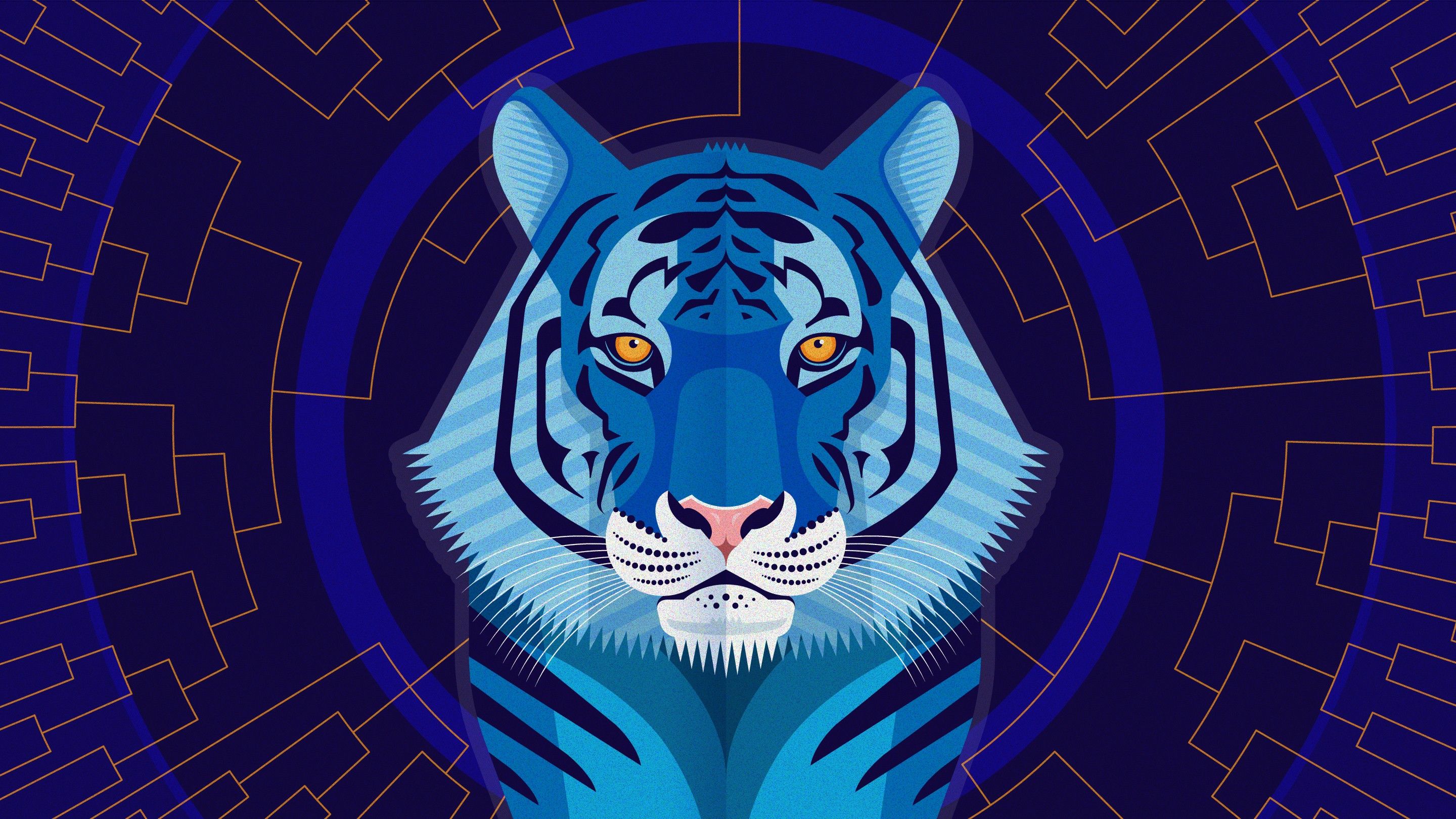 Tiger Minimal Wallpaper Look.org - 