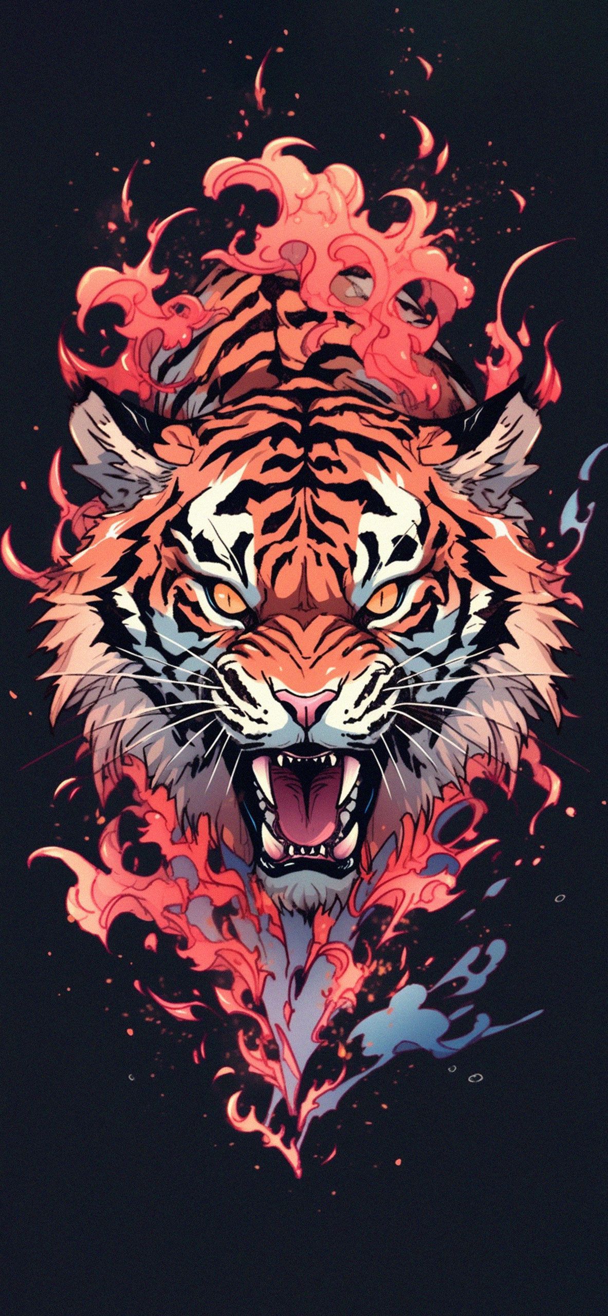 Fierce Tiger Cool Wallpaper Wild Animals Wallpaper iPhone