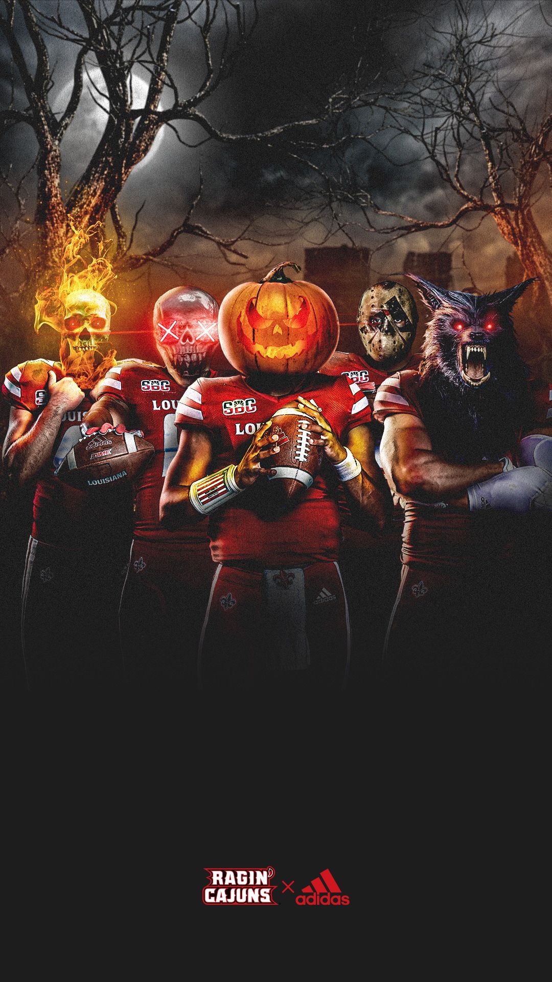 Louisiana Football Halloween Wallpaper (2020)