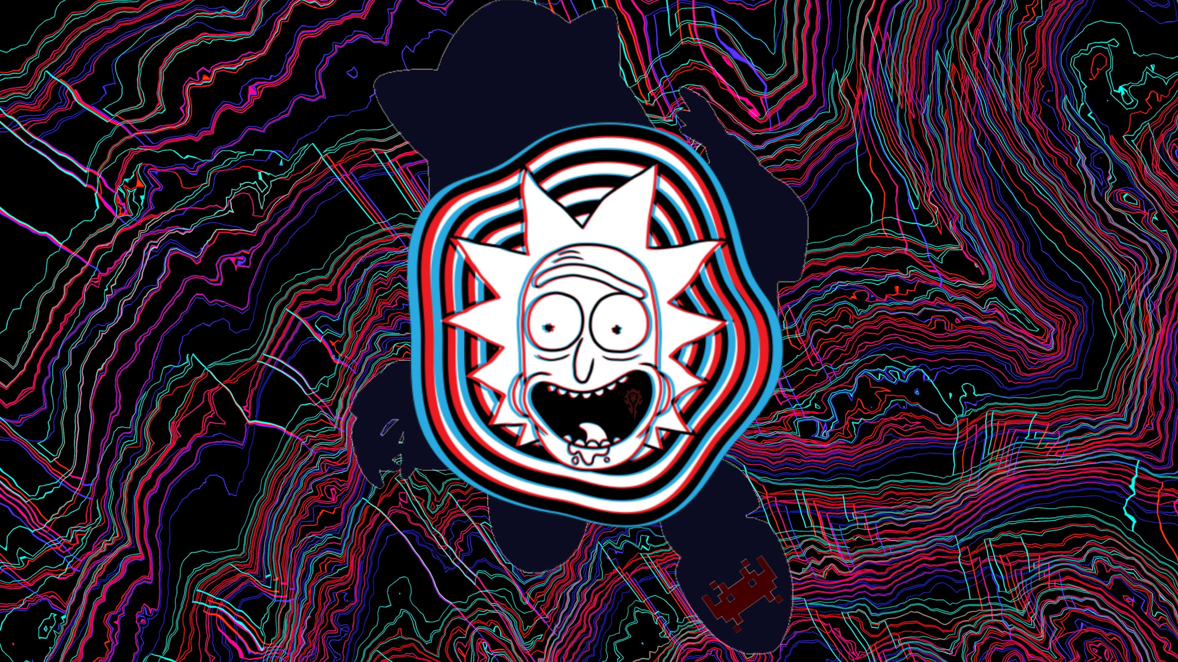 Rick Sanchez Glitch from Rick y Morty Wallpaper 4k Ultra HD