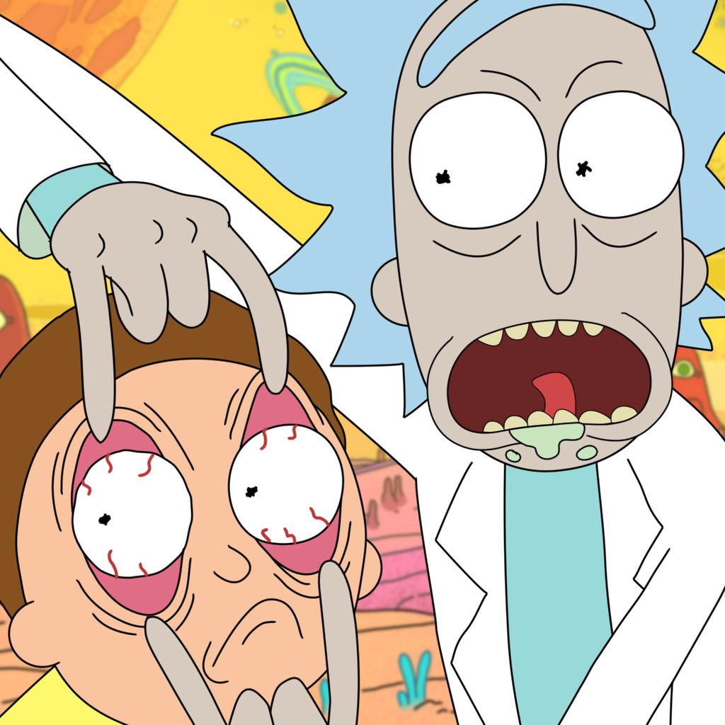 Download Rick and Morty, Rick, Morty Wallpaper in 1024x1024 Resolution