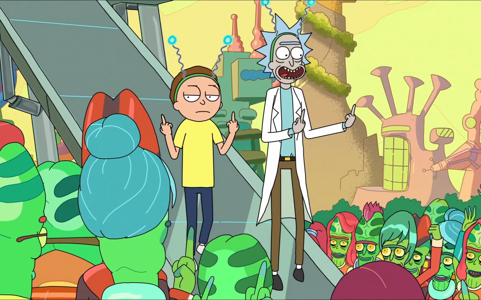 Download Rick and Morty, Rick, Morty Wallpaper in 1680x1050 Resolution