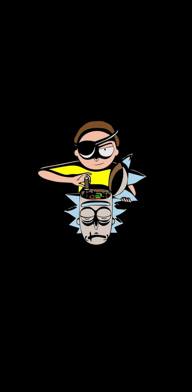 Rick Morty Amoled wallpaper