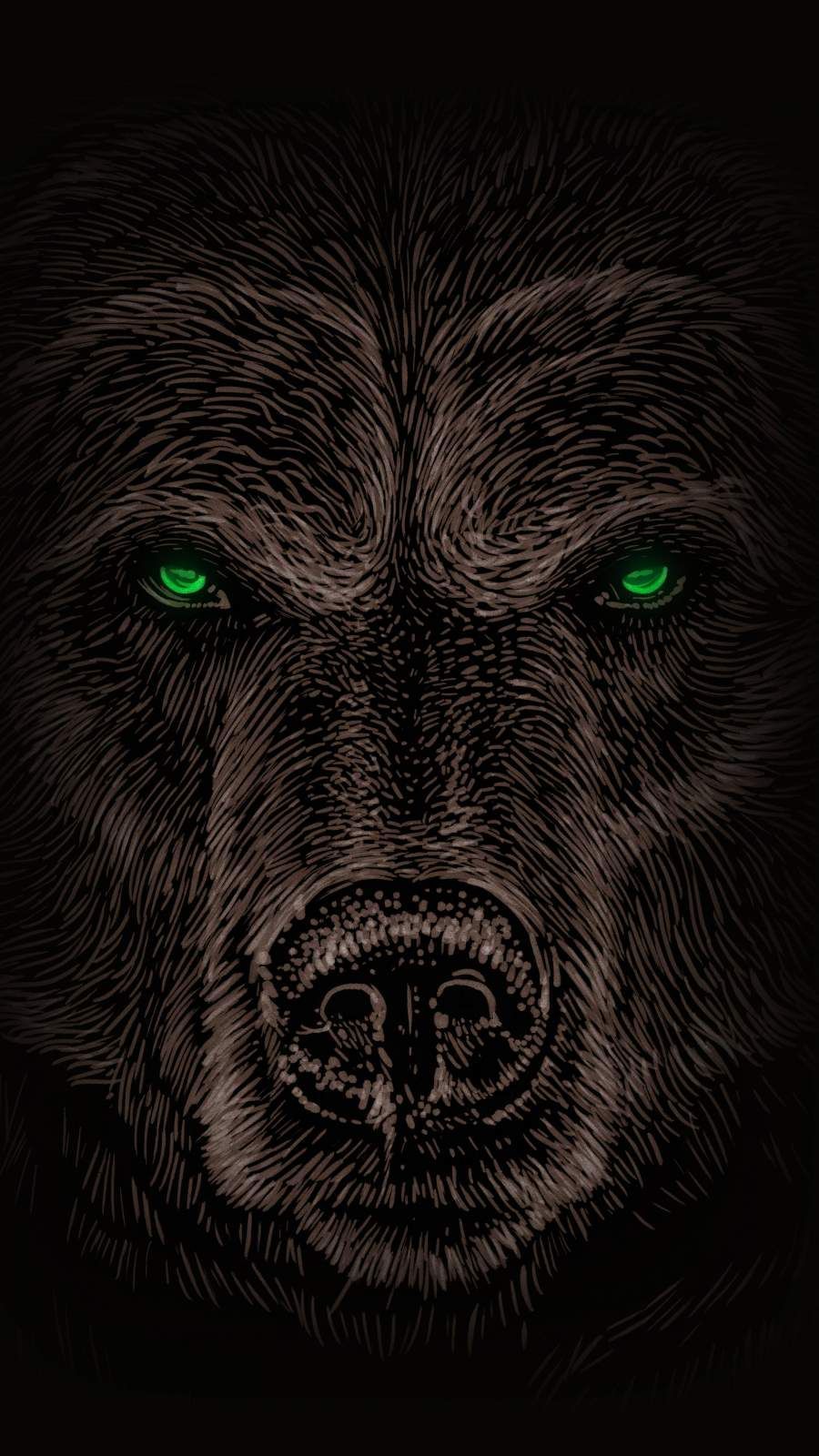 Grizzly Bear iPhone Wallpaper. Bear artwork, Bear tattoo designs, Bear tattoos