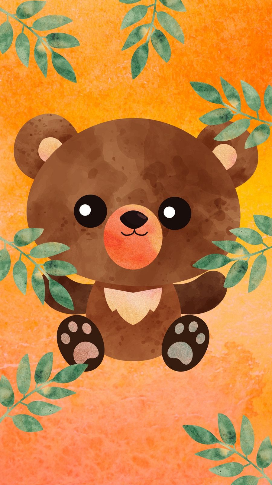 Free and customizable bear wallpaper templates