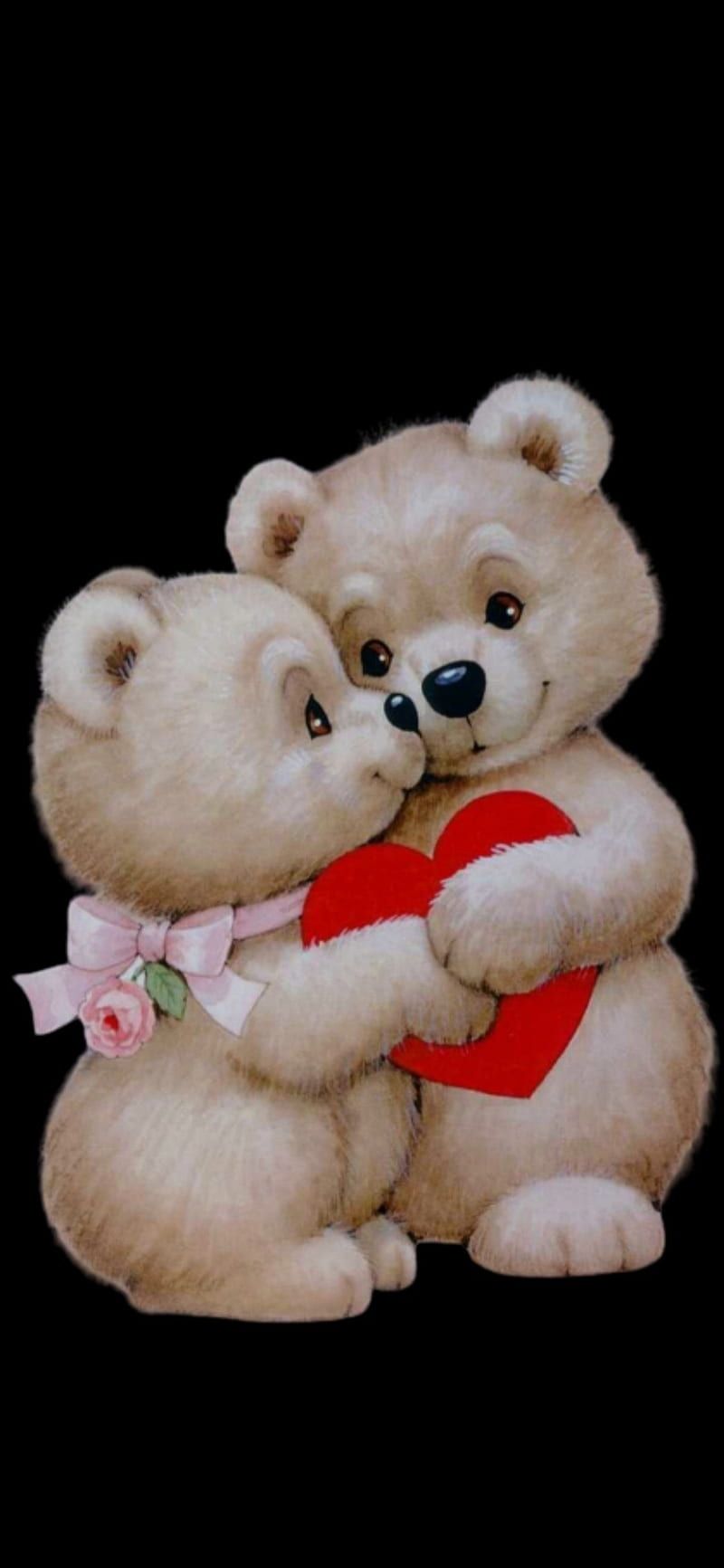 Teddy bear with love, missing, bears, anime, HD phone wallpaper - 