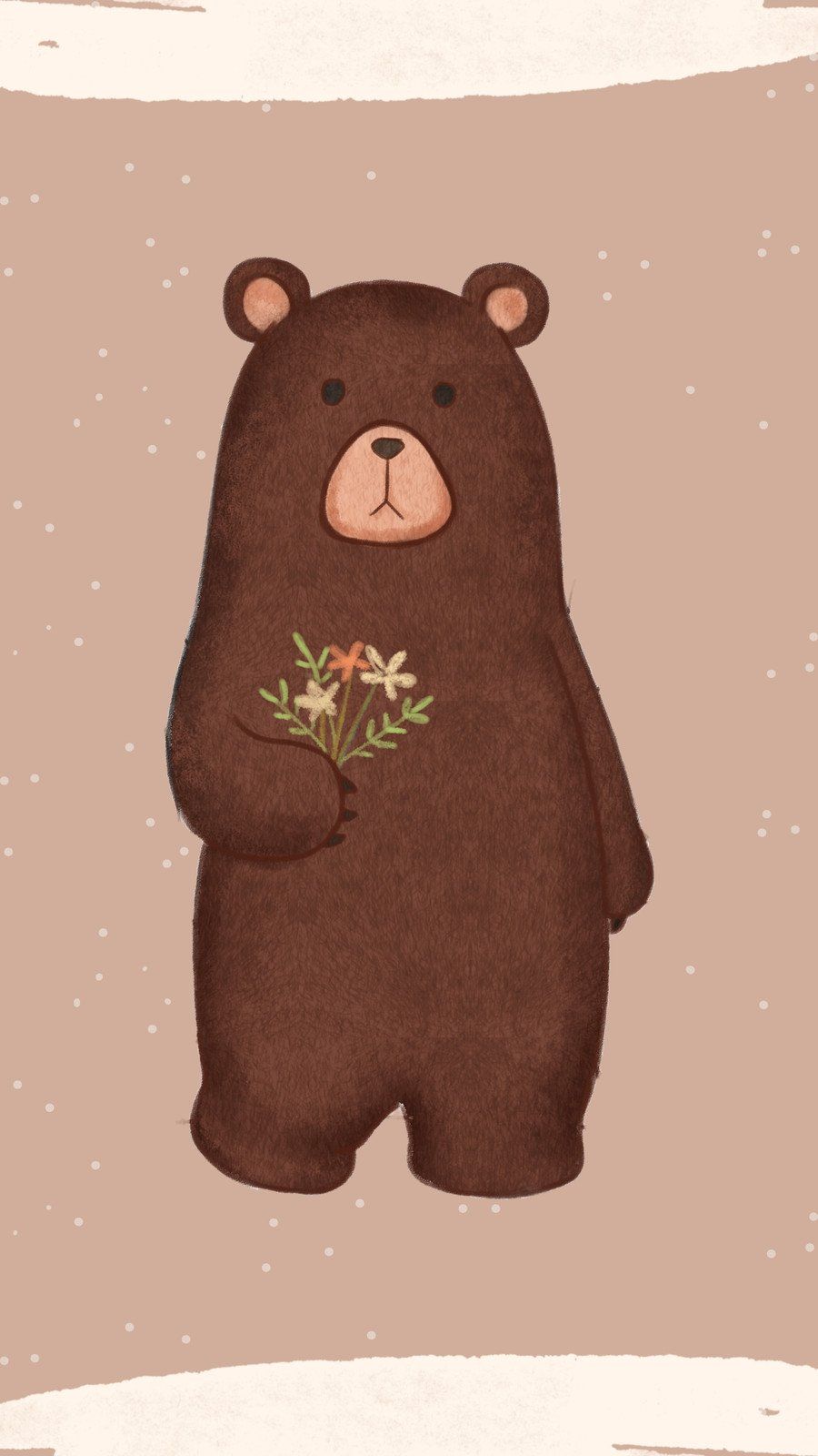 Free and customizable bear wallpaper templates