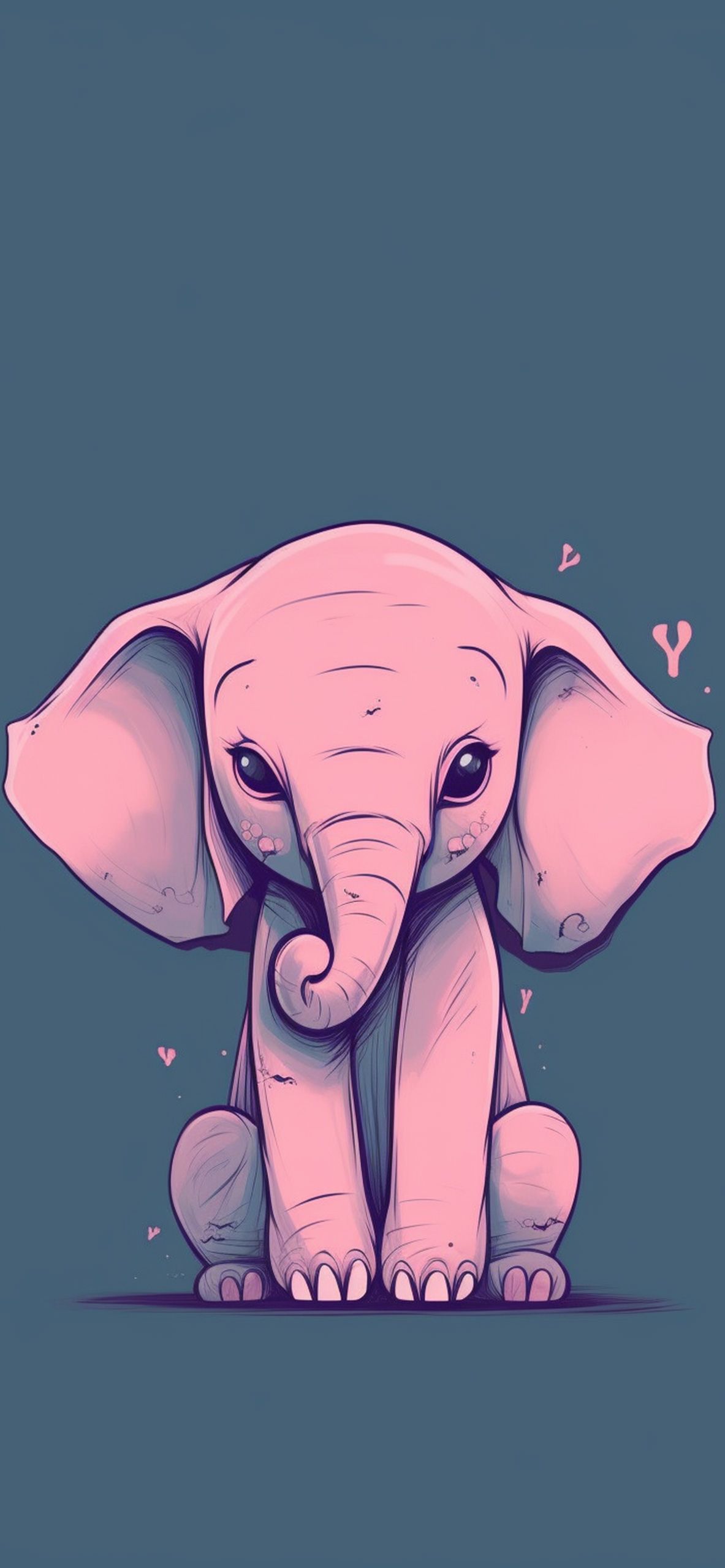 Pink Baby Elephant Blue Wallpaper Elephant Wallpaper 4k