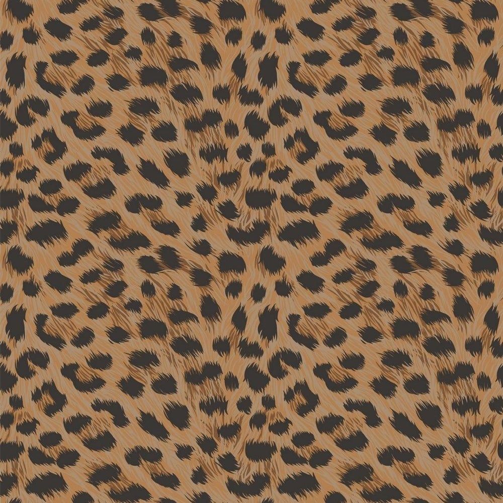 Buy Fine Decor Furs Leopard Animal Print Wallpaper Natural Orange / Black