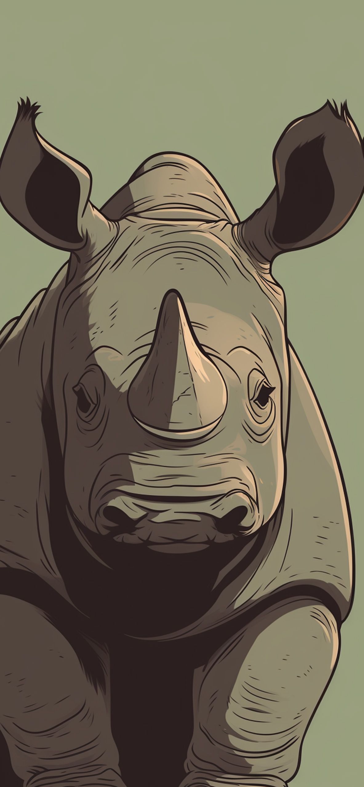 Aesthetic Rhino Green Wallpaper Wallpaper for iPhone