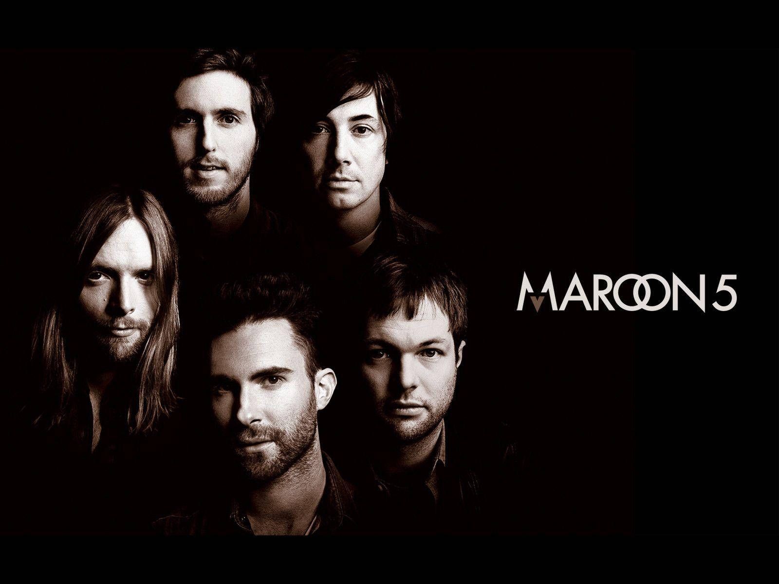 Download Maroon 5 Black Background Faces Wallpaper