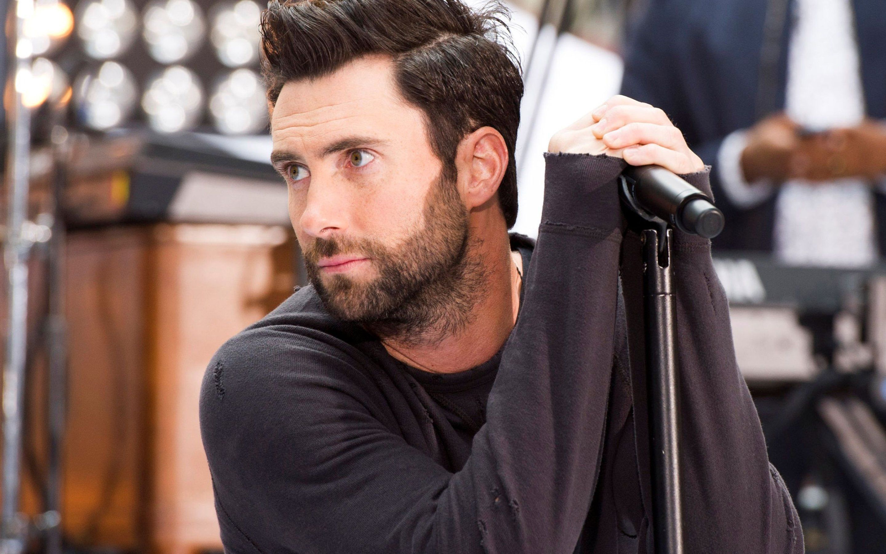 Download wallpaper Adam Levine, photohoot, american singer, Maroon superstars, Hollywood, guys for desktop with resolution 2880x1800. High Quality HD picture wallpaper