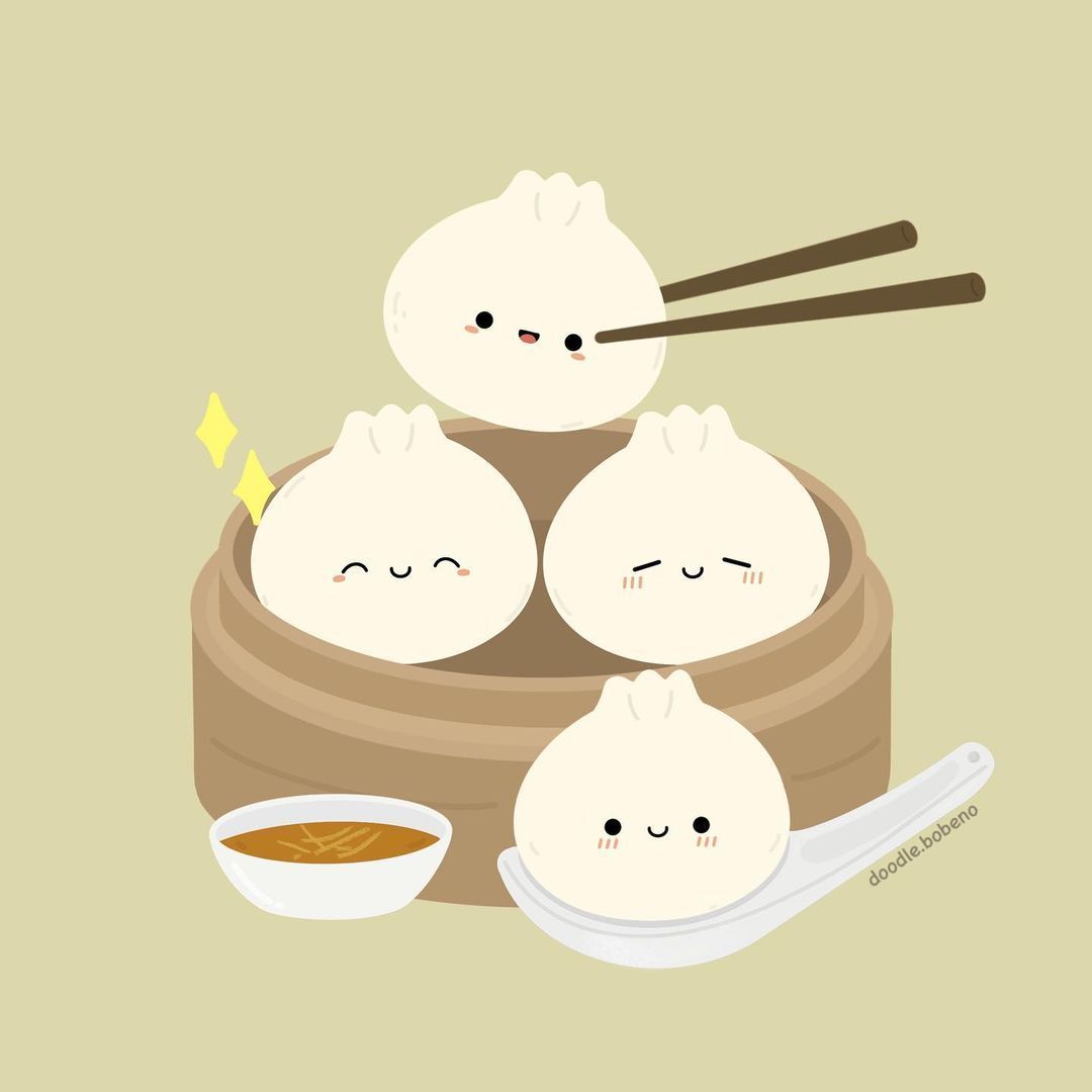 Yiya on Instagram: “Inspired by today's lunch! Xiao long bao!!! It was too good not to draw